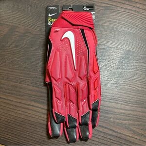 Nike D-Tack Gloves Red Lineman Football Sz XL Cardinal Red